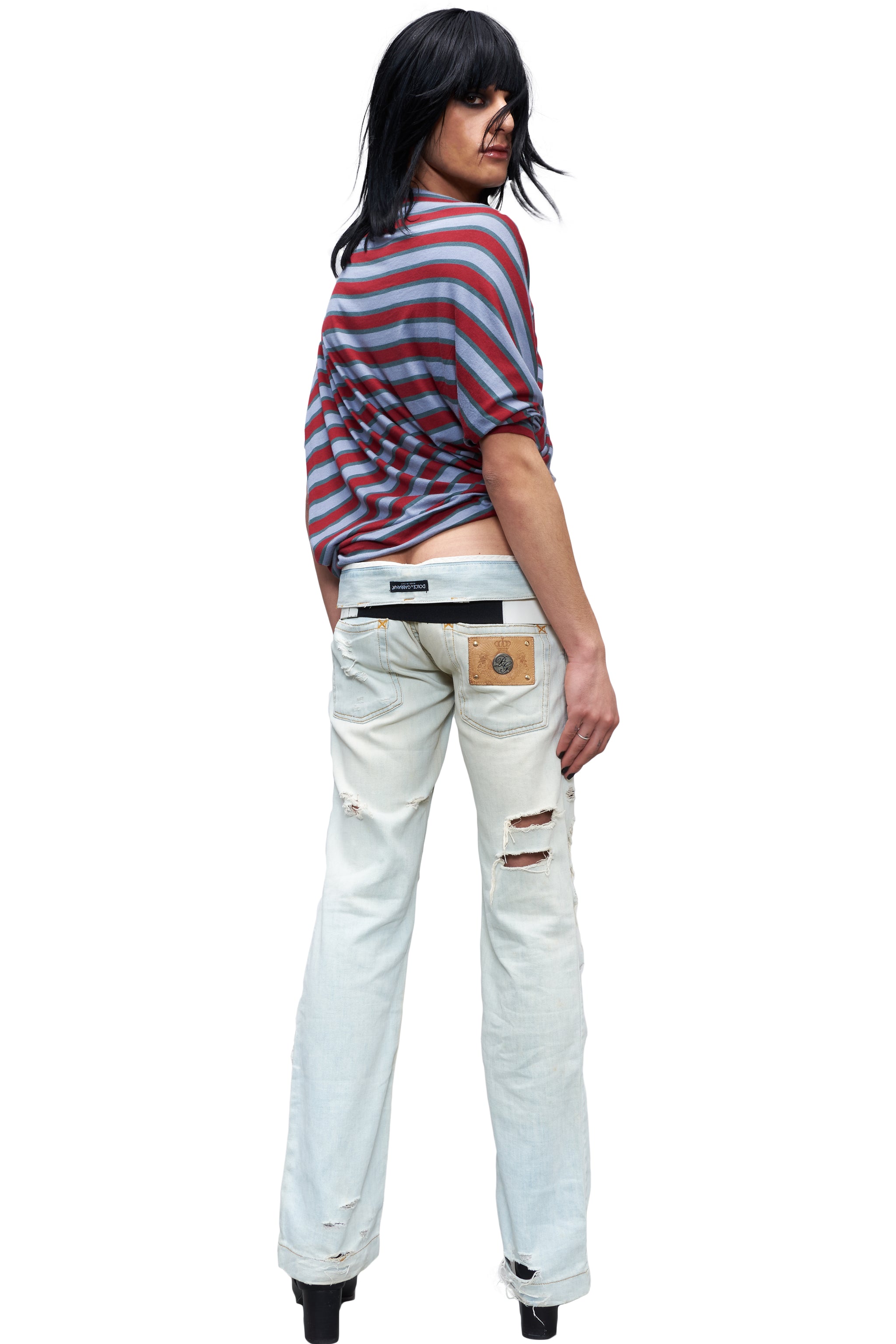 VIVIENNE WESTWOOD RED LABEL ASYMMETRICAL STRIPPED TOP