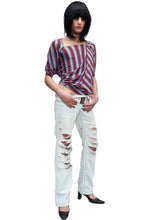 Load image into Gallery viewer, VIVIENNE WESTWOOD RED LABEL ASYMMETRICAL STRIPPED TOP
